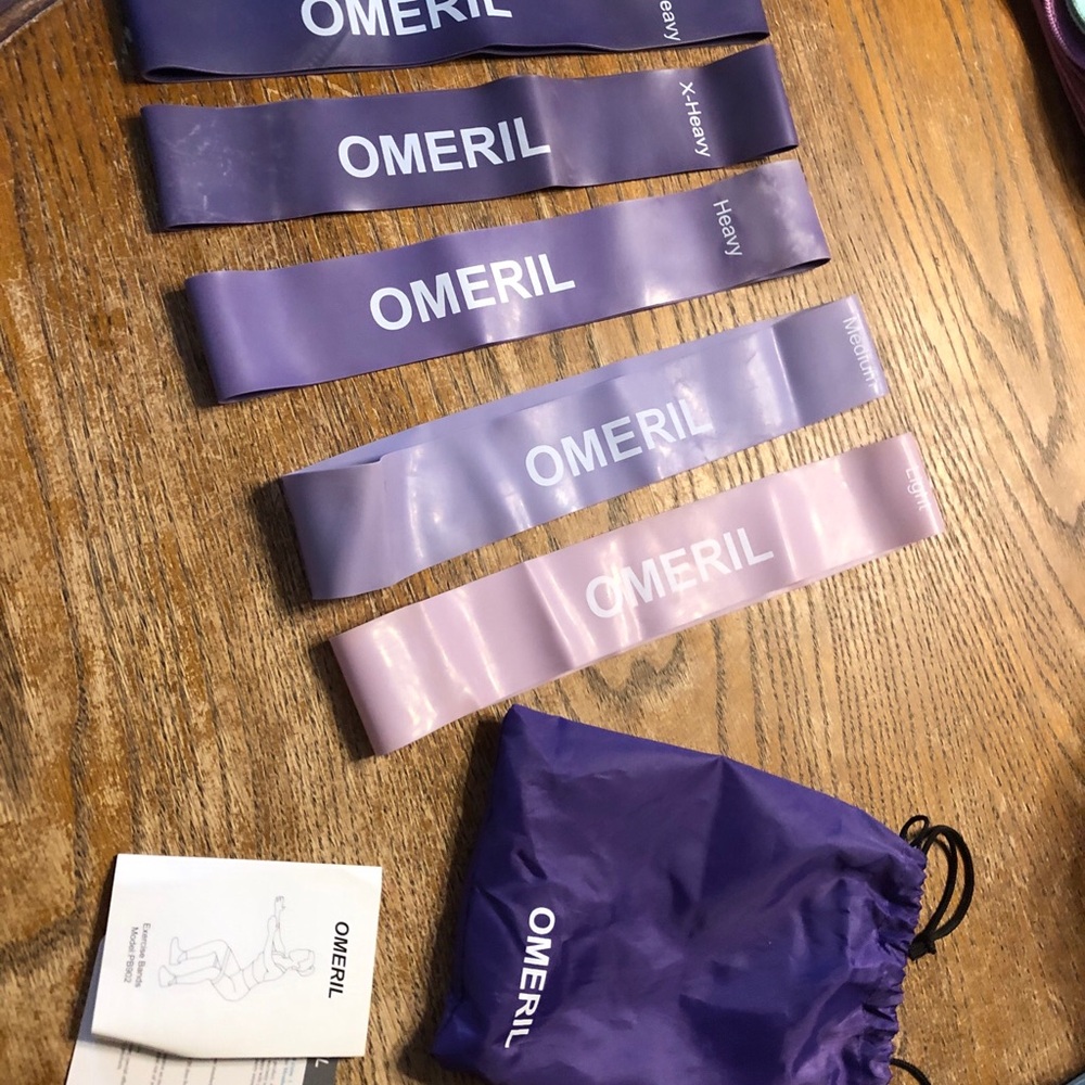 Women’s Resistance Loop Bands Set in Purple and Pink